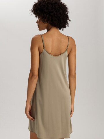 Hanro Pajama shirt ' Spaghettidress Cotton Silk ' in Brown