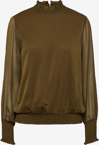 PIECES Blouse 'Blume' in Brown: front