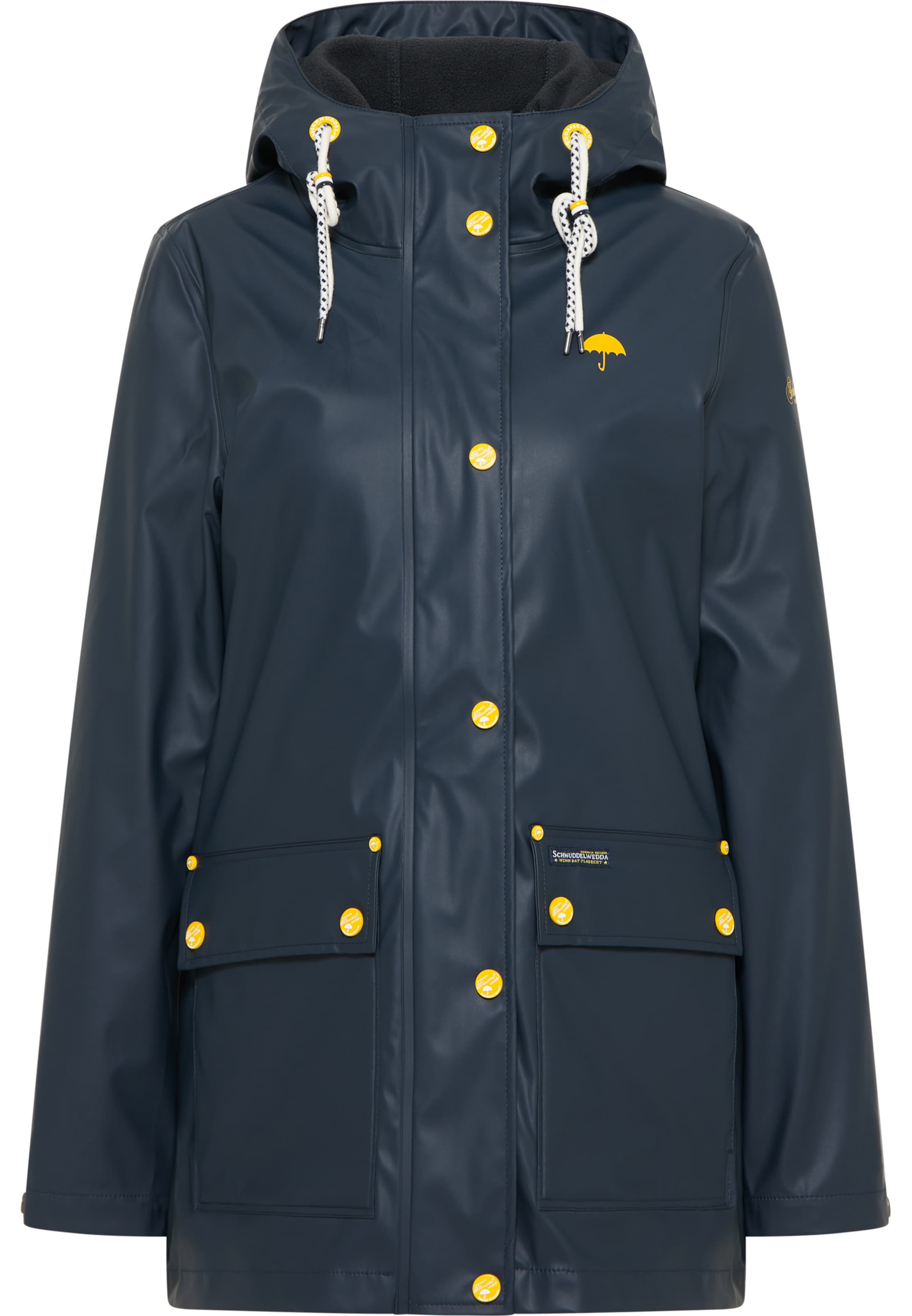 Schmuddelwedda Functionele mantel in Blauw: voorkant