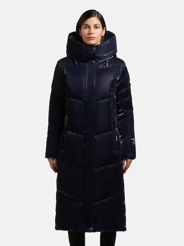 khujo Winter coat 'Pulset Shiny' in Blue: front