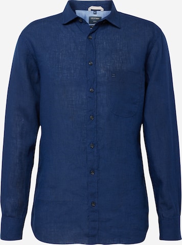OLYMP Regular fit Риза в синьо: отпред