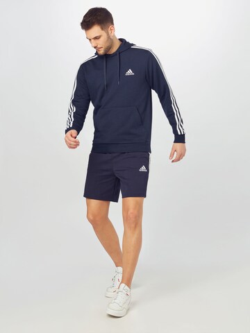 ADIDAS SPORTSWEAR Athletic Sweatshirt 'Essentials 3-Stripes' in Blue