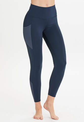 Athlecia Skinny Workout Pants 'Sasha' in Blue: front