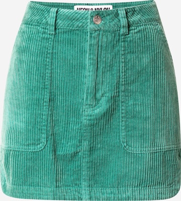 NEON & NYLON Rok 'LASH' in Groen: voorkant