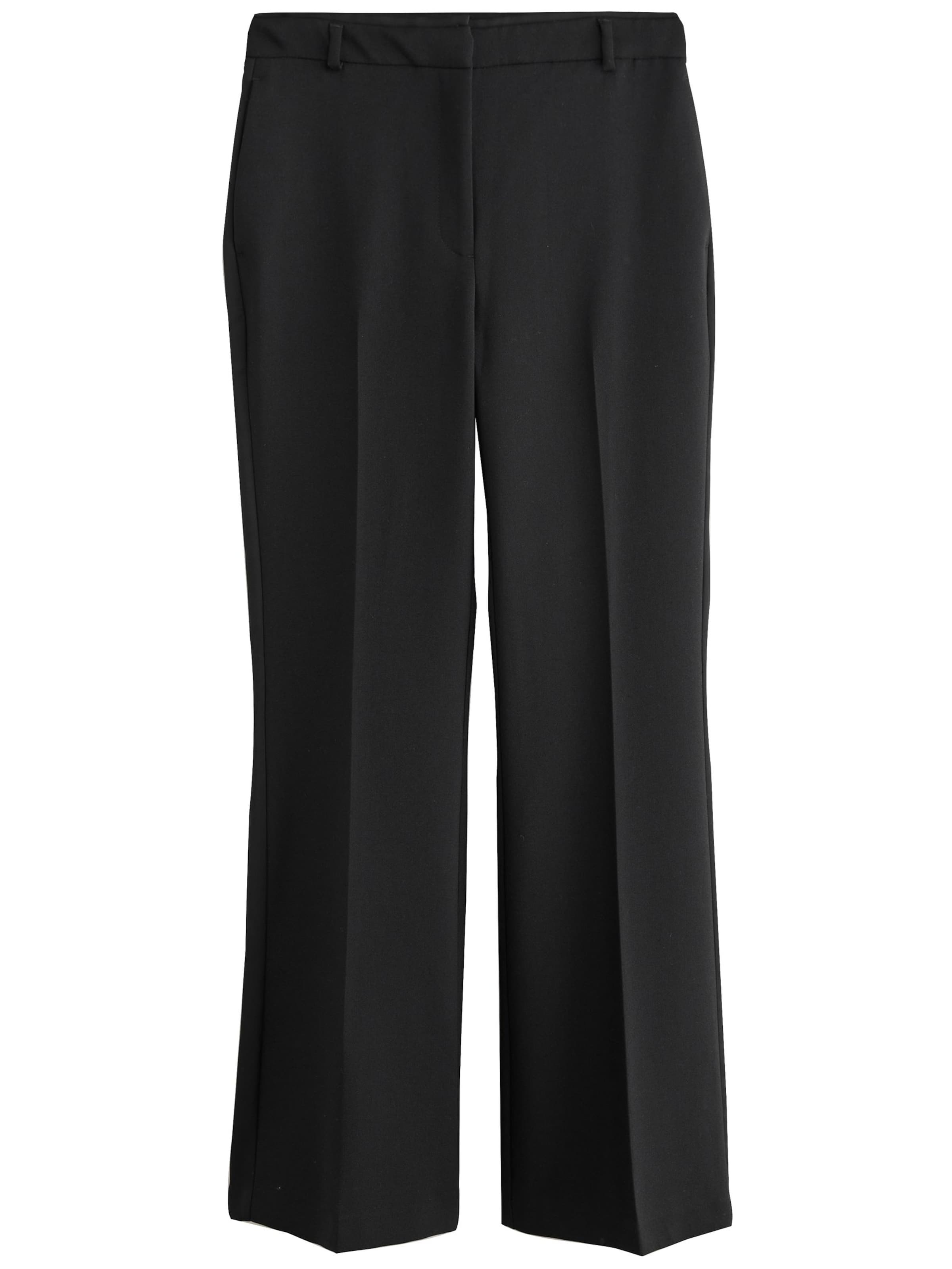 Bootcut Pantalon à plis Next en noir : devant