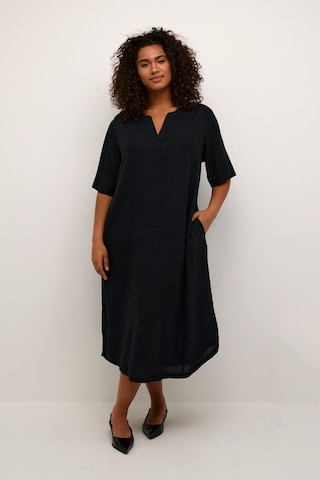 Robe-chemise 'Mille' KAFFE CURVE en noir : devant