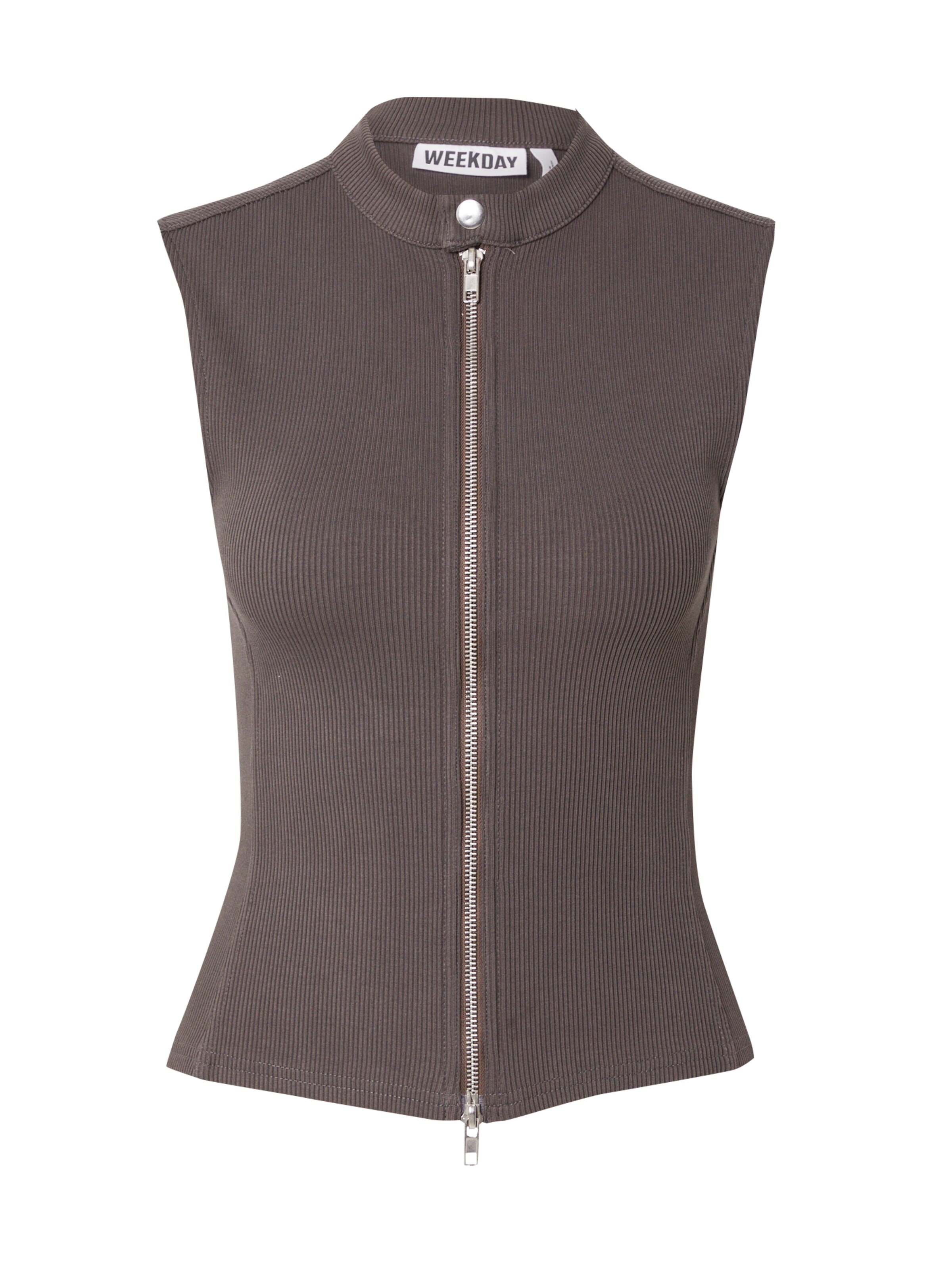 WEEKDAY Stick felső 'Zoe' - szürke: elől