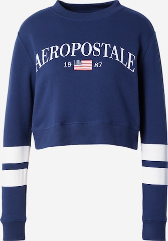 Sweat-shirt 'USA' AÉROPOSTALE en bleu : devant