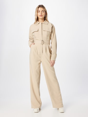 Nasty Gal Jumpsuit in Beige: front