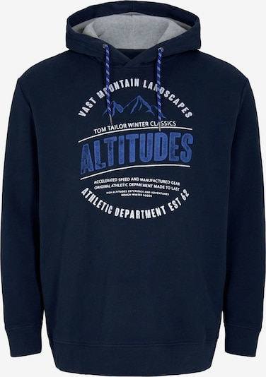 TOM TAILOR Men Plus Sweatshirts in royalblau / dunkelblau / hellgrau / weiß, Produktansicht