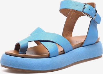 INUOVO Strap Sandals in Blue: front