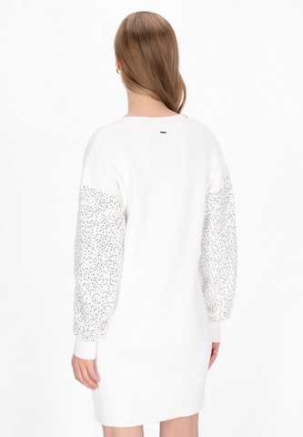 DreiMaster Klassik Gebreide jurk in Wit