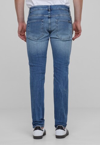 2Y Premium Tapered Jeans in Blau