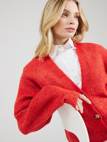 MSCH COPENHAGEN Knit Cardigan 'Petunia Peggy' in Red