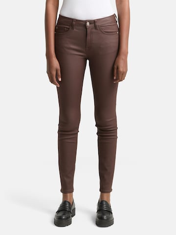 Skinny Jean 'TTNELA' TOM TAILOR DENIM en marron : devant