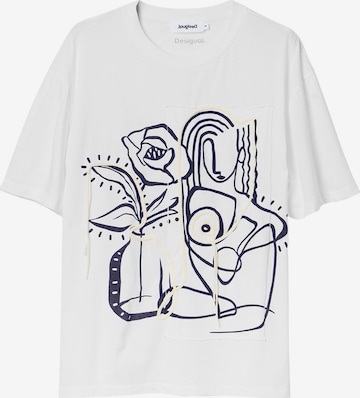 T-shirt Desigual en blanc : devant