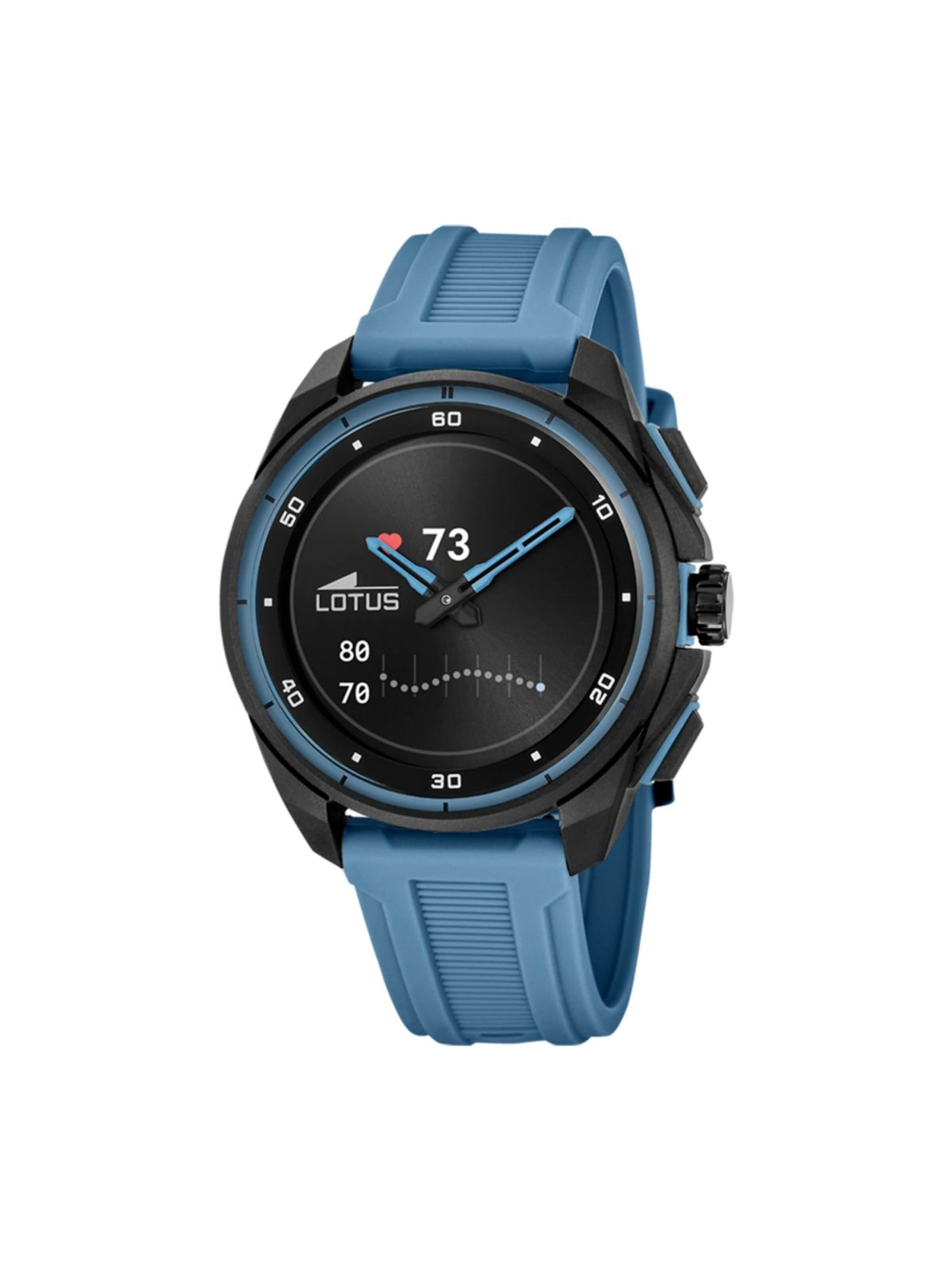 Montre digitale Lotus en bleu : devant