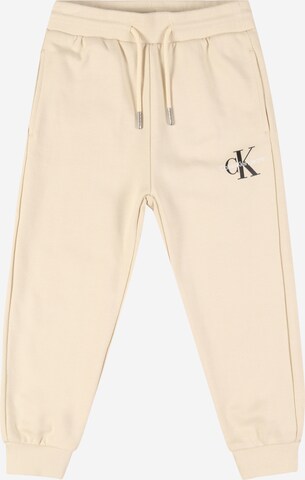 Calvin Klein Jeans سراويل بلون بيج: الأمام