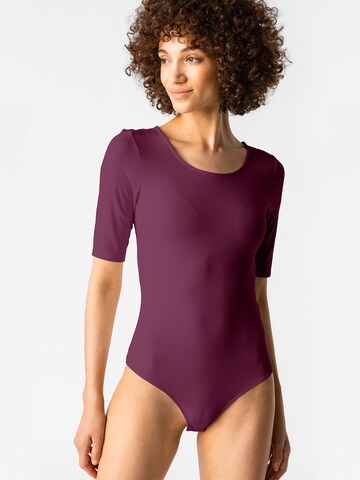 Les Lunes Shirt body 'Charlotte' in Lila: voorkant