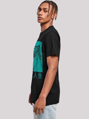 F4NT4STIC Shirt 'Disney Ariel The Little Mermaid Hair Stroke' in Black