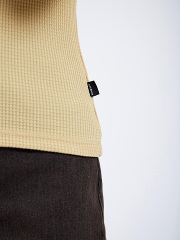 Dr. Denim Top 'Stella Waffle Top' in Geel