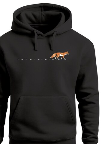Neverless Sweatshirt 'Walking Fox'‌‌‌‌‌‌‌‌‌‌ in Schwarz