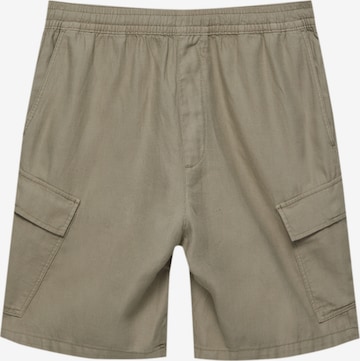 Pull&Bear Loosefit Shorts in Grün: predná strana