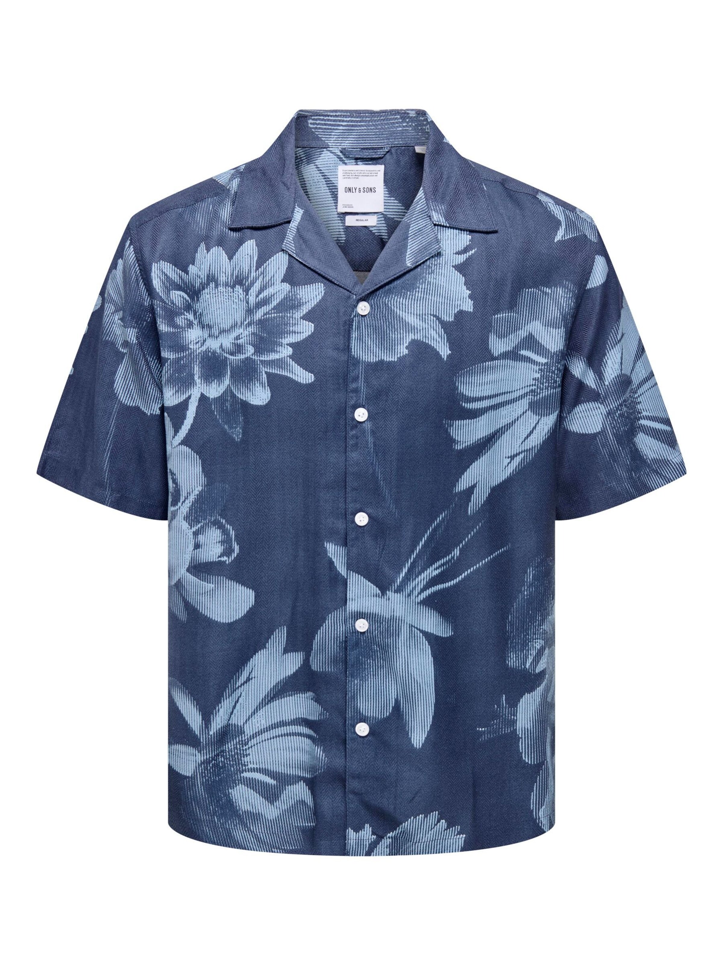 Only & Sons Regular Fit Hemd 'ONSRocket' in Blau: Vorderseite