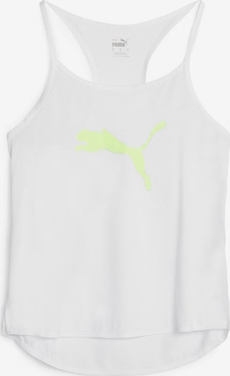 PUMA Haut de sport en citron vert / blanc, Vue avec produit