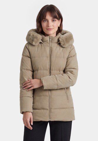 Usha Winter Jacket in Brown: front