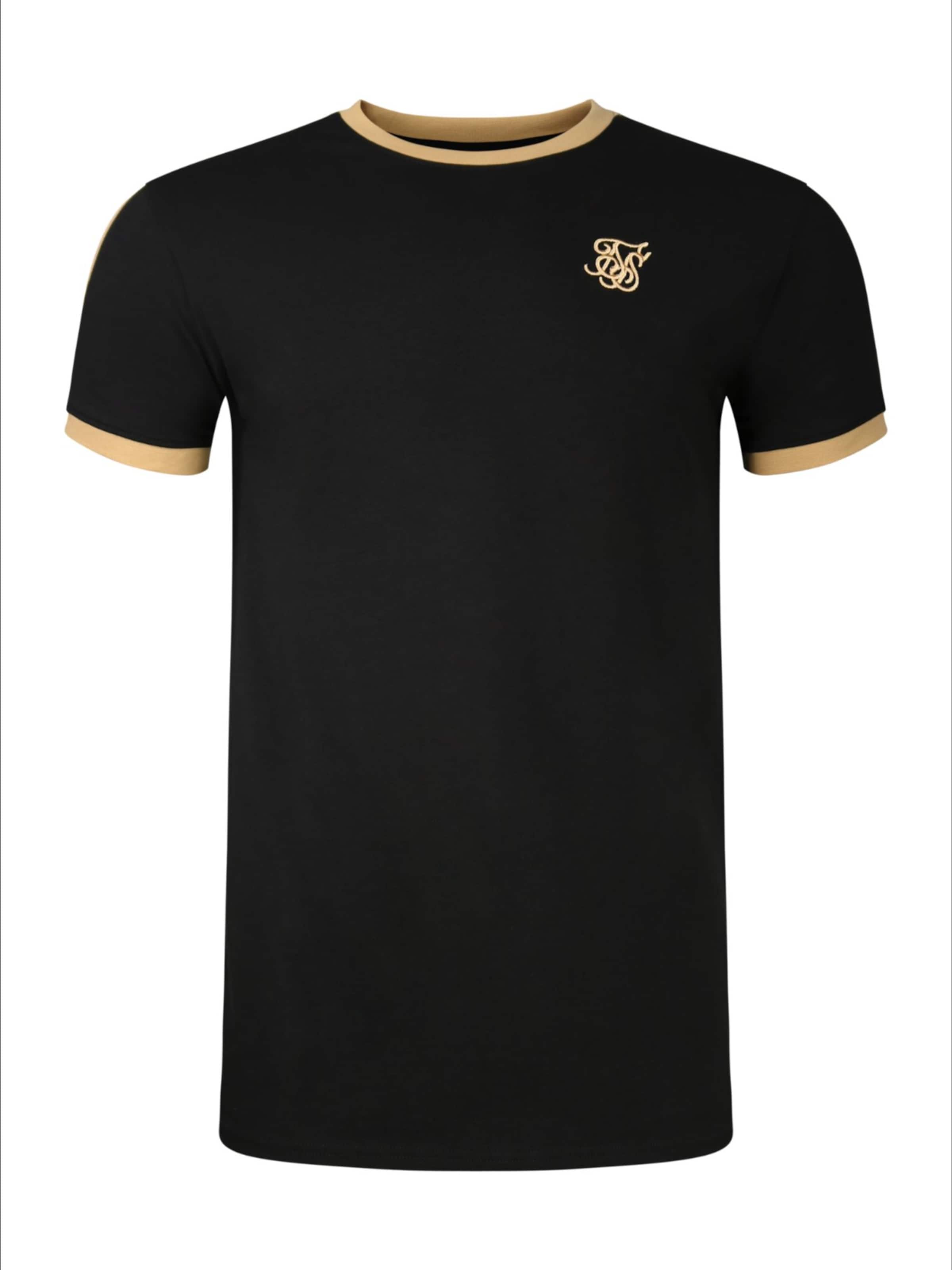 Maglietta di SikSilk in nero: frontale