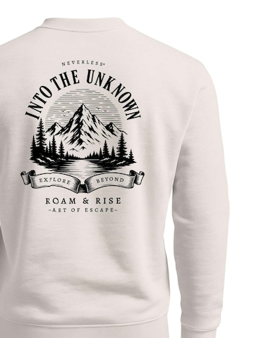 Neverless Sweatshirt 'Into the Unknown' in Beige