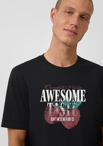 QS T-Shirt in Schwarz