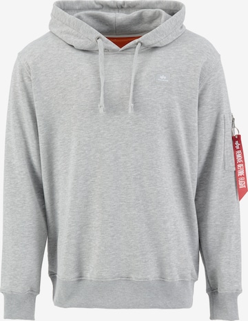 ALPHA INDUSTRIES Sweatshirt 'X-Fit' in Grijs: voorkant