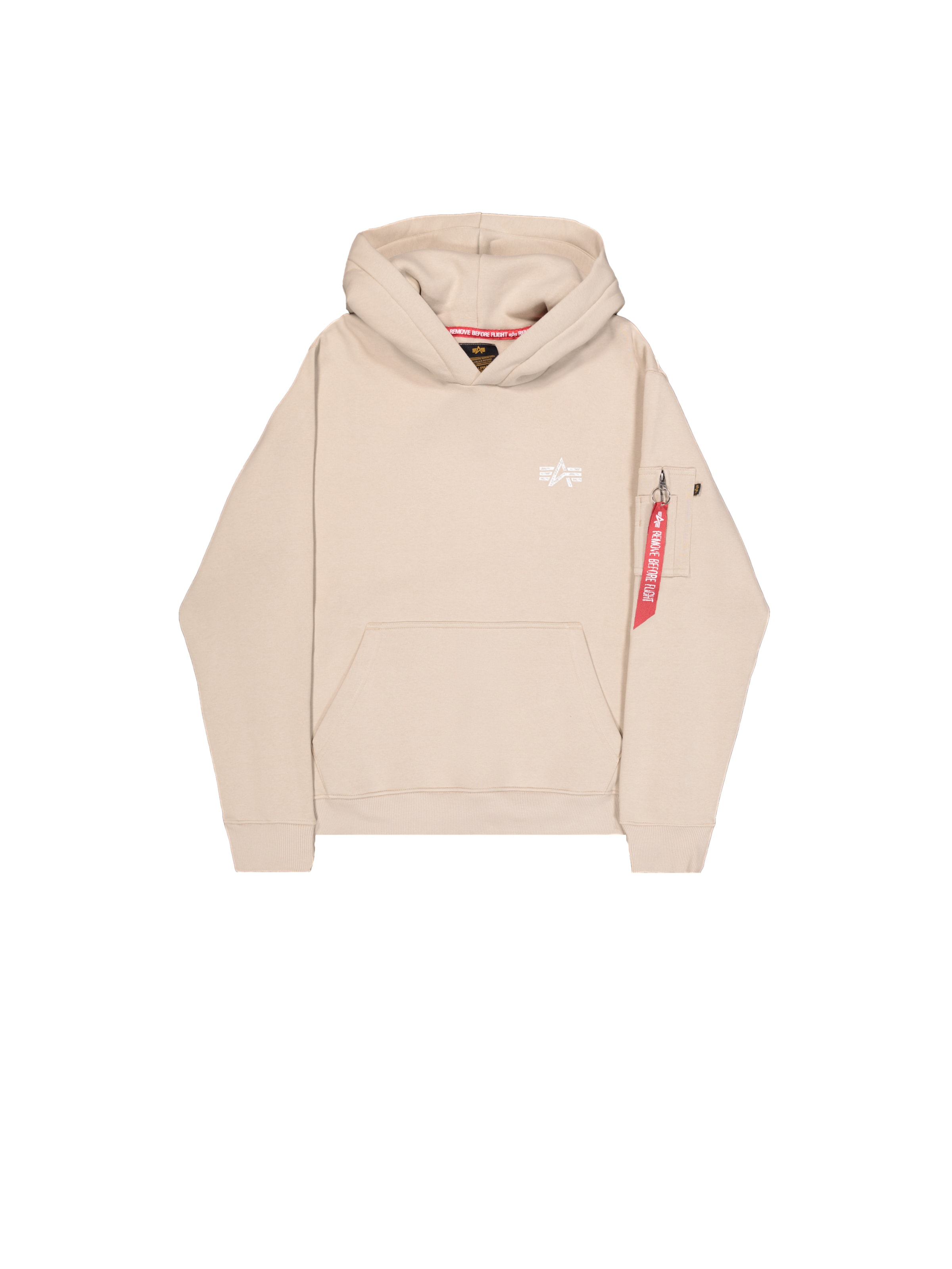 ALPHA INDUSTRIES Tréning póló - bézs: elől