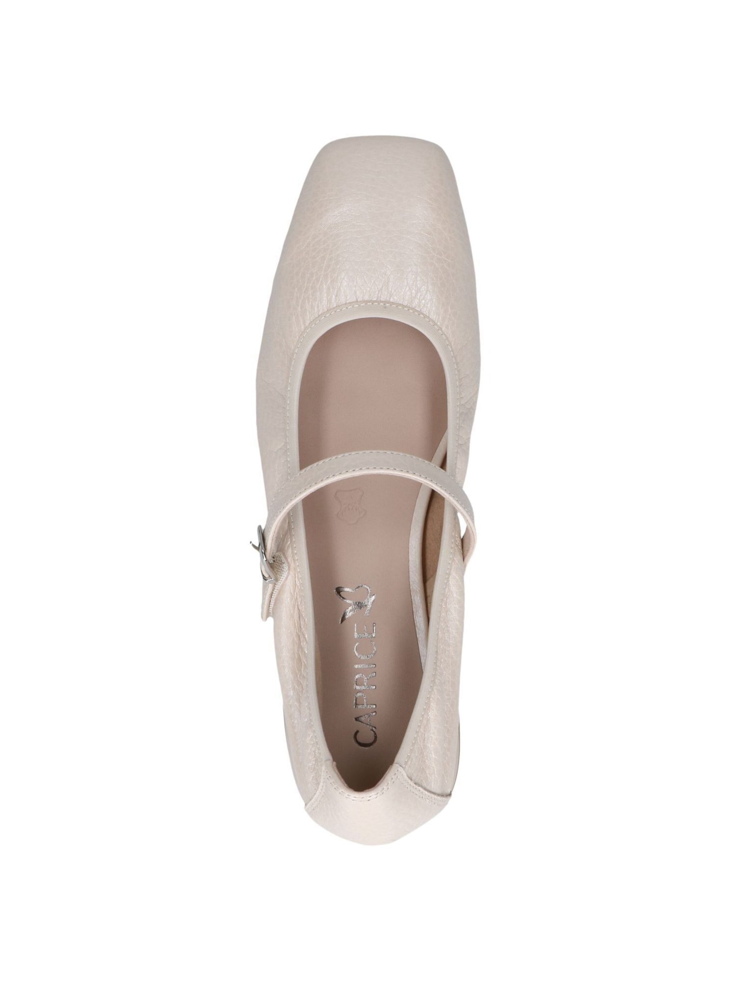 CAPRICE Ballet Flats with Strap in Beige