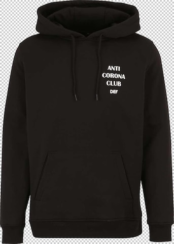 DEF Sweatshirt 'Anti Corona' in Schwarz: Vorderseite