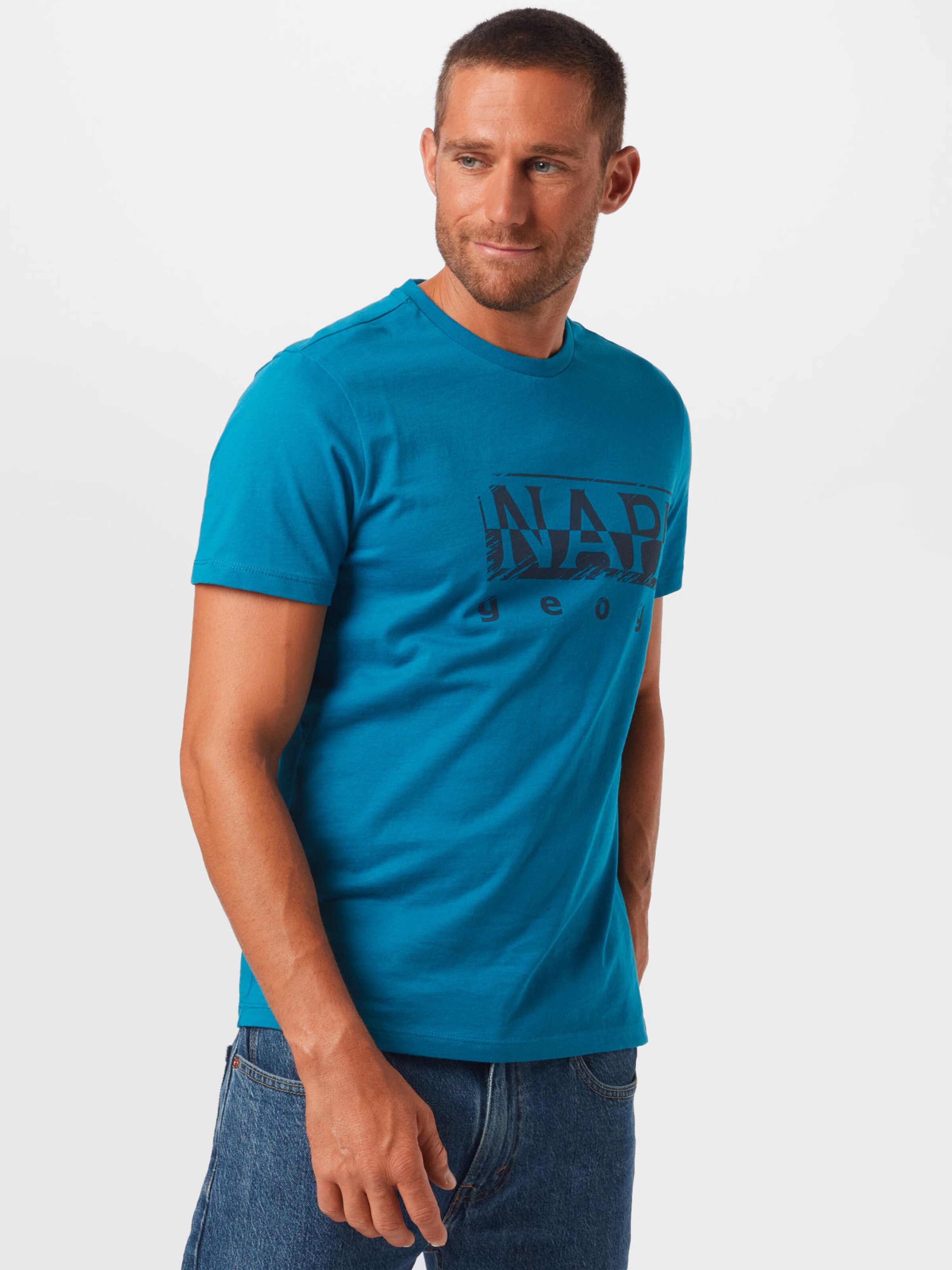 Männer Große Größen NAPAPIJRI T-Shirt 'SILEI' in Blau, Marine - LM56976