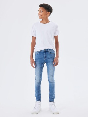 Skinny Jean 'Pete' NAME IT en bleu