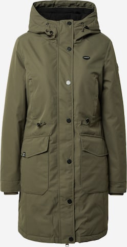 Ragwear Between-Seasons Parka 'Reloved remake' in Green: front