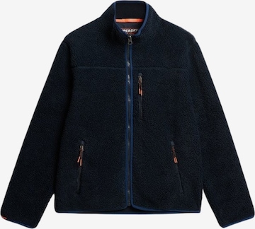 Veste en polaire Superdry en bleu : devant