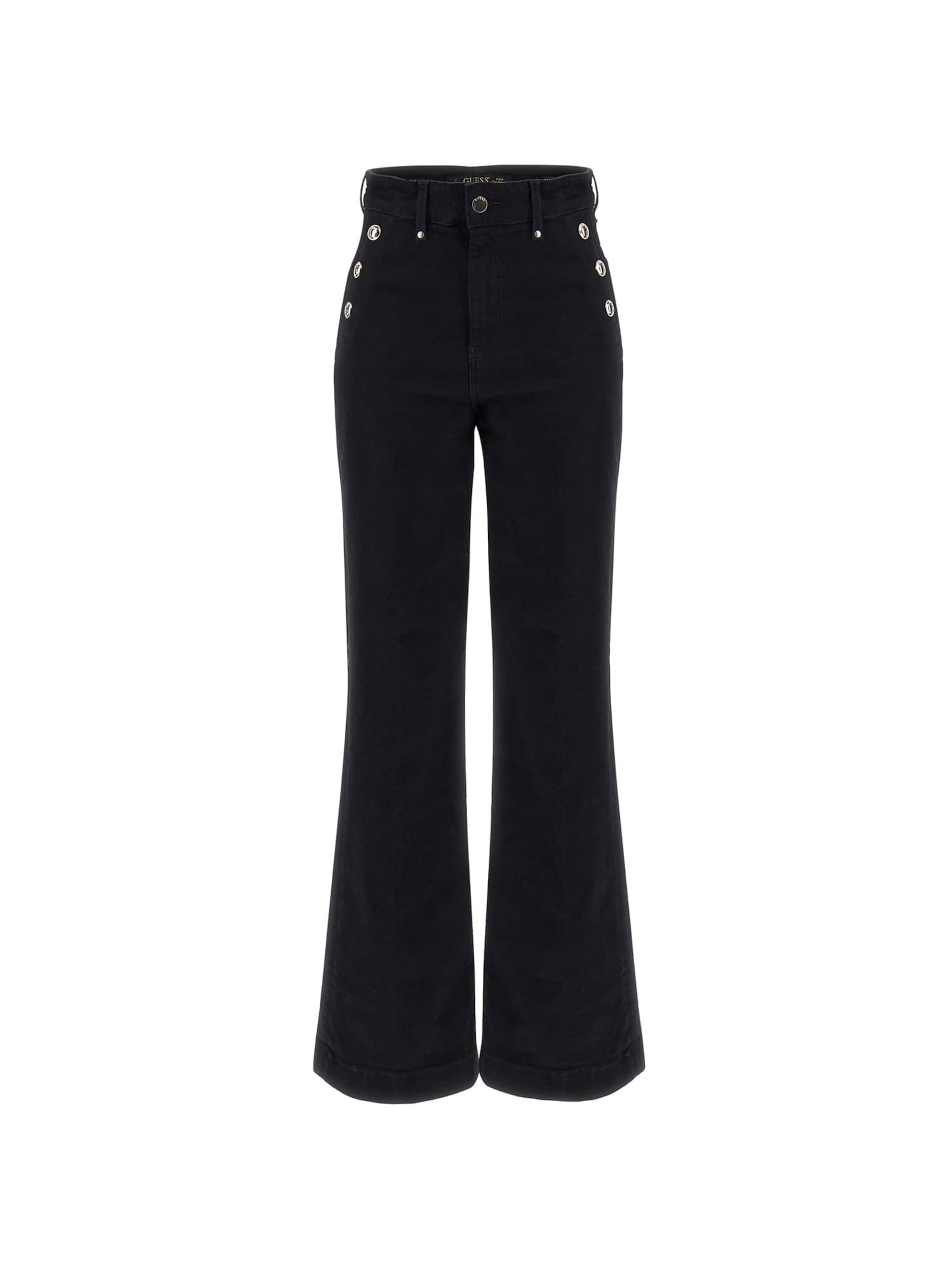 GUESS Flared Jeans 'New Faye' in Black: front