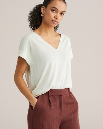 WE Fashion T-Shirt in Beige: Vorderseite