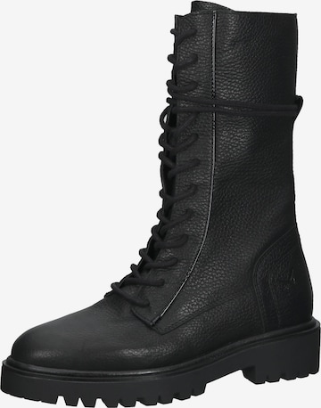 SANSIBAR Lace-Up Ankle Boots in Black: front