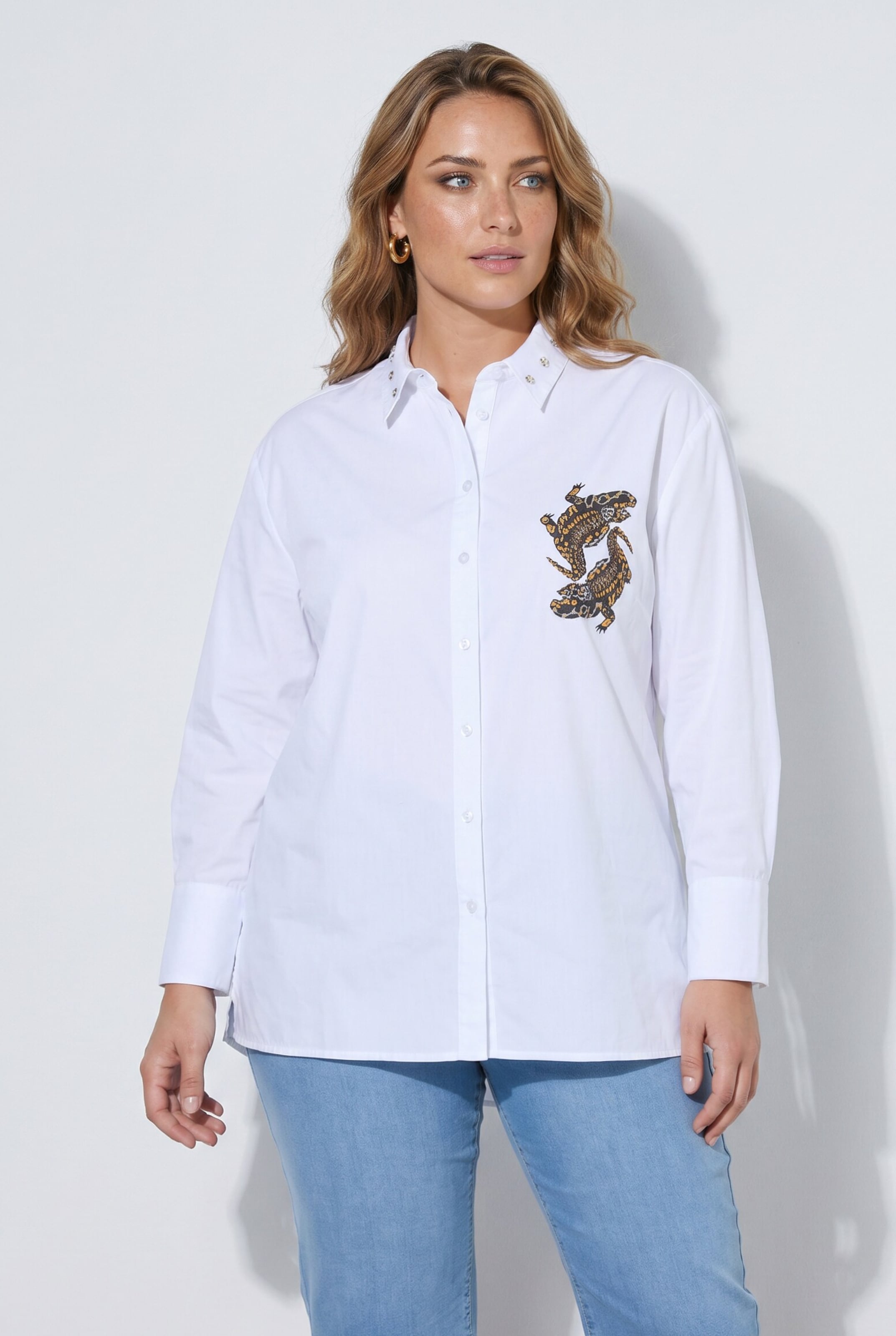 MIAMODA Blouse in White