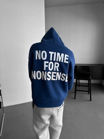 Kleidermafia Sweatshirt 'No Time for Nonsense' in Blauw