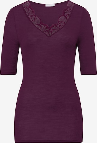 Hanro T-Shirt 'Woolen Lace' in Lila: predná strana