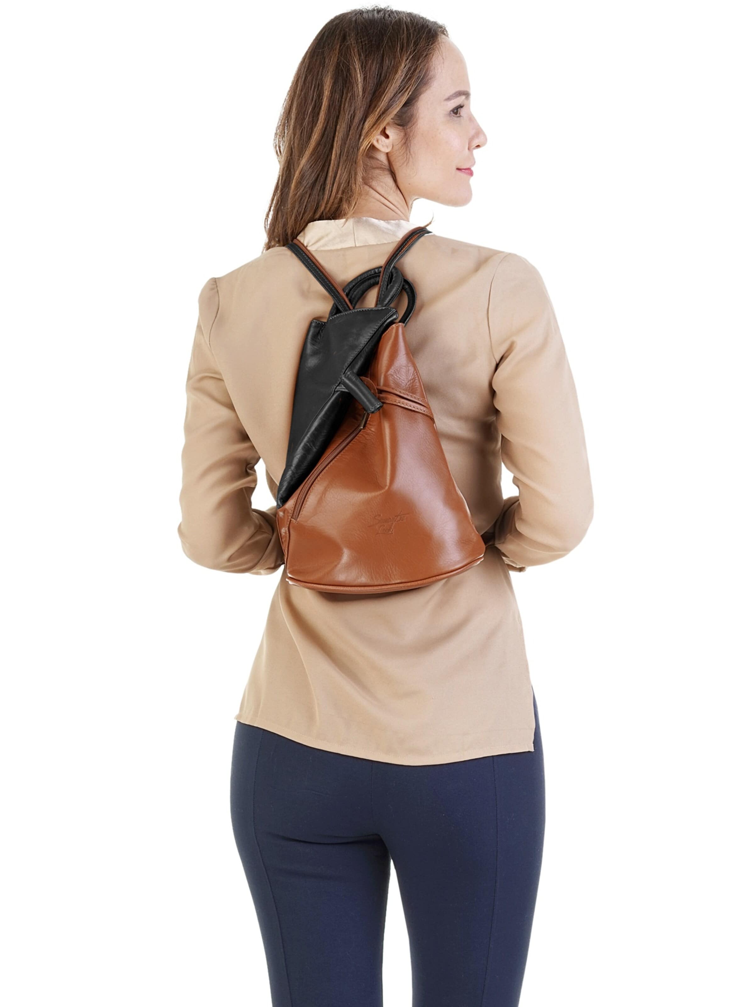 Samantha Look Backpack in Beige: front