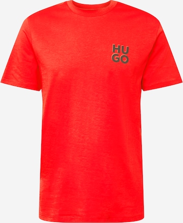 HUGO Red T-shirt 'Dimento' i röd: framsida