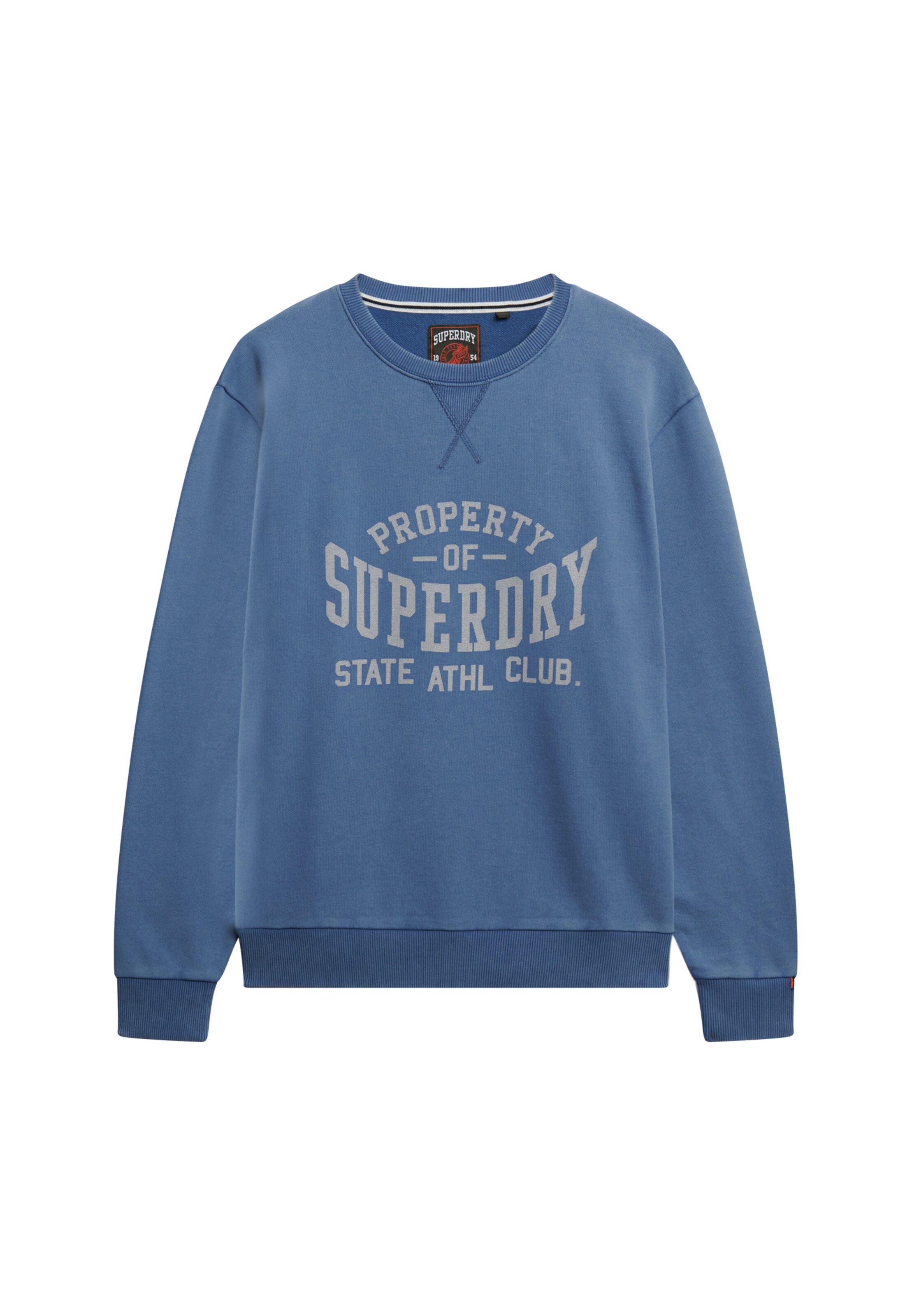 Superdry Sweatshirt 'Athletic Essentials' in Blauw: voorkant